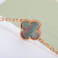 Van Cleef Arpels Vintage Alhambra Long Necklace, 20 Motifs Rose gold, Diamond, Mother-of-pearl VCARP2R000