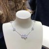 Van Cleef Arpels Frivole Necklace 9 Flowers White Gold Diamond Vcarn25400 (1)