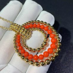 Van Cleef Arpels Perlée Couleurs Transformable Long Necklace Coral VCARP4DL00