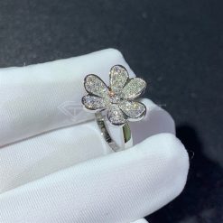 Van Cleef Arpels Frivole Ring, 1 Flower White Gold, Diamond VCARD31600