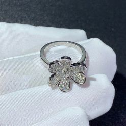 Van Cleef Arpels Frivole Ring, 1 Flower White Gold, Diamond VCARD31600