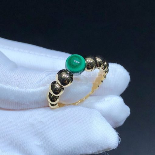 Van Cleef Arpels Perlée Couleurs Variation Ring Yellow Gold, Malachite VCARO5M200