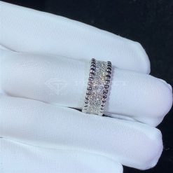 Van Cleef Arpels Perlée Diamonds Ring, 3 Rows White Gold, Diamond VCARN9Q000