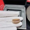 Van Cleef Arpels Perlée Diamonds Ring, 3 Rows Rose Gold, Diamond VCARN9WE00