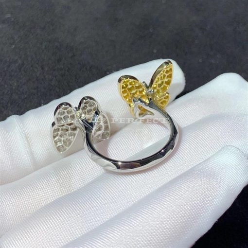Van Cleef Arpels Two Butterfly Between the Finger ring White gold, Diamond, Sapphire VCARA13600