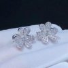 Van Cleef Arpels Frivole Earrings Mini Model White Gold Diamond Vcarp3w100 (1)