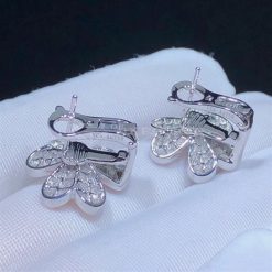 Van Cleef Arpels Frivole Earrings, Mini Model White Gold, Diamond VCARP3W100