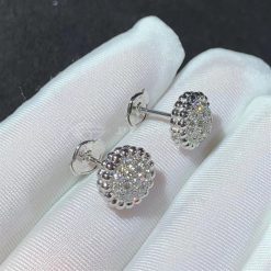 Van Cleef Arpels Perlée Diamonds Earrings White Gold, Diamond VCARO9PF00