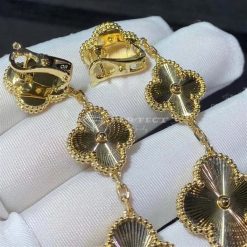 Van Cleef Arpels Magic Alhambra Earrings, 3 Motifs Yellow Gold