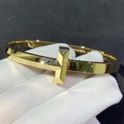Tiffany T T1 Wide Hinged Bangle In 18k Gold (1)