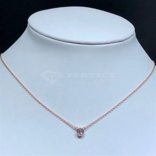 Tiffany Elsa Peretti™ Diamonds by the Yard™ Single Diamond Pendant in Rose Gold