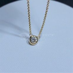 Tiffany Elsa Peretti™ Diamonds by the Yard™ Single Diamond Pendant in Yellow Gold