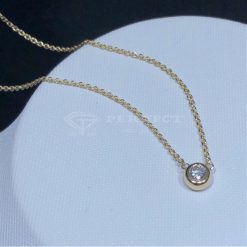 Tiffany Elsa Peretti™ Diamonds by the Yard™ Single Diamond Pendant in Yellow Gold