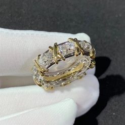 Tiffany Schlumberger Sixteen Stone Ring 18k Gold and Platinum
