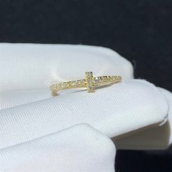 Tiffany T Diamond Wire Band Ring in 18k Gold