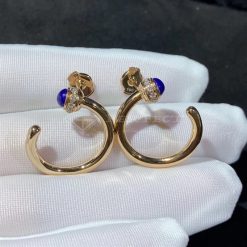 Piaget Possession Open Hoop Earrings With Lapis Lazuli