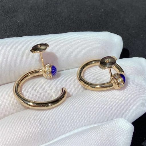 Piaget Possession Open Hoop Earrings With Lapis Lazuli