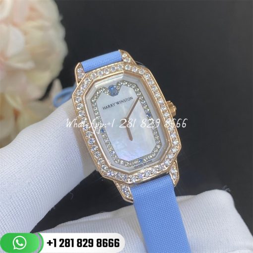 Harry Winston Emerald Diamants Womens Watch Emeqhm18rr006 Custom Watches Coral (1)