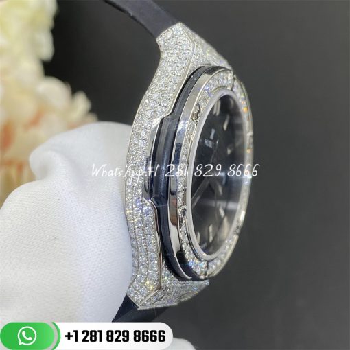Hublot Classic Fusion Quartz Titanium Pave Diamonds 33mm Custom Watches Coral (4)