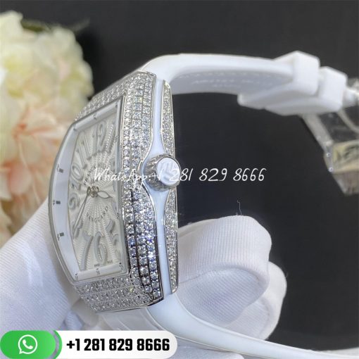 Franck Muller Vanguard Ladies Watch White V 35 Qz D Ac Custom Watches Coral (3)