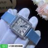 Charles Oudin Pansy Retro 24mm Medium 18 Karat White Gold Satin Pearl And Diamond Watch Custom Watches (3)