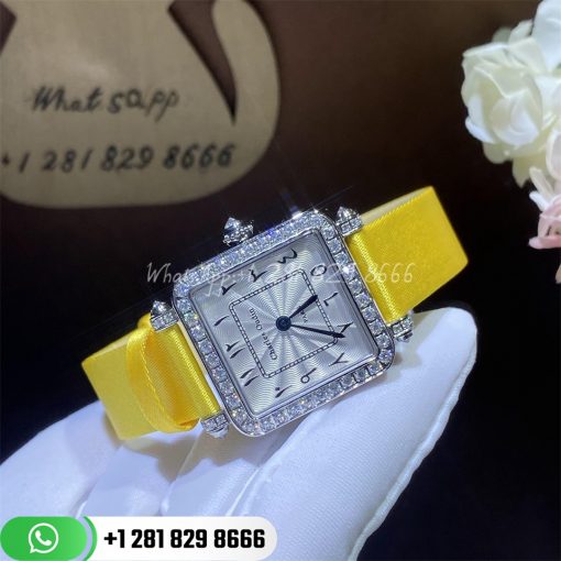 Charles Oudin Pansy Retro 24mm Watch Arabic Style Yellow Straps Custom Watches Coral (5)
