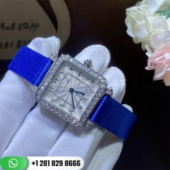 Charles Oudin Pansy Retro 24mm Watch Arabic Style Blue Straps Custom Watches (1)