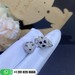 Cartier panthere de cartier stud earrings white gold n8515269 coral (3)