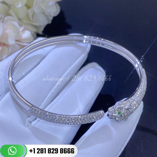 Cartier panthere de cartier bracelet white gold onyx emeralds diamonds n6718117 custom jewelry coral (5)