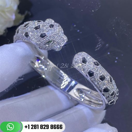 Cartier panthere de cartier bracelet white gold diamond n6715617 custom jewelry corral (4)