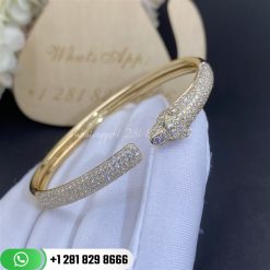 Cartier panthere de cartier bracelet yellow gold onyx emeralds diamonds n6718117 custom jewelry (3)