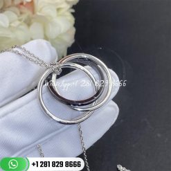 Cartier 18k white gold palladium black ceramic diamond trinity pendant necklace custom jewelry coral (3)
