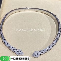 Cartier panthere de cartier torque necklace articulated paved n7424435 custom jewelry (1)