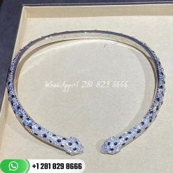 Cartier panthere de cartier torque necklace articulated paved n7424435 custom jewelry (2)
