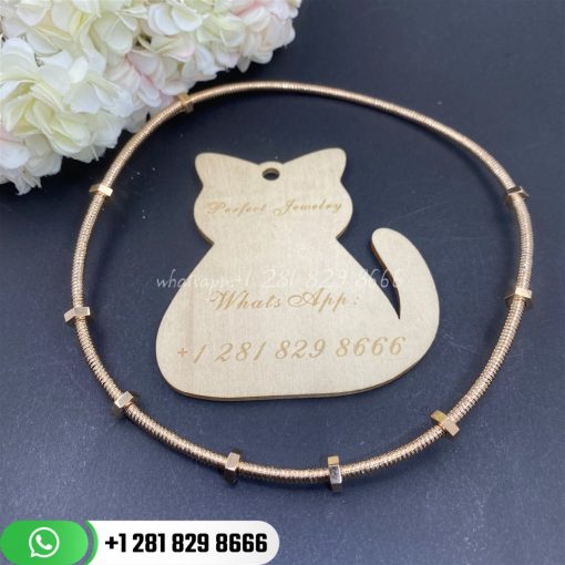 Cartier ecrou de cartier necklace rose gold n7424398 custom jewelry coral (2)