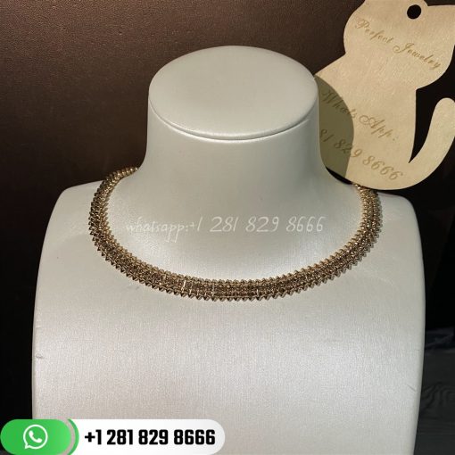 Cartier clash de cartier necklace double row rose gold n7424462 custom jewelry coral (3)