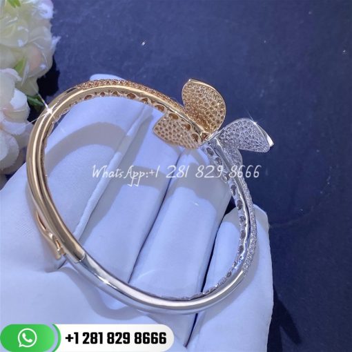 Pasquale bruni giardini segreti bracelet in 18k white and rose gold custom jewelry coral (4)