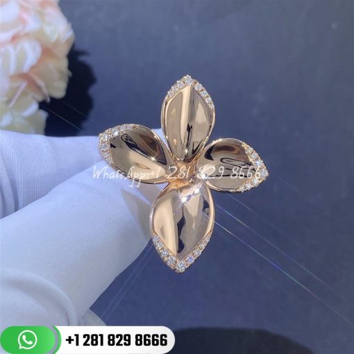 Pasquale bruni giardini segreti ring in 18k rose gold and daimons custom jewelry (2)