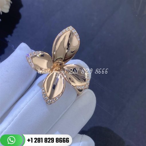 Pasquale bruni giardini segreti ring in 18k rose gold and daimons custom jewelry (4)