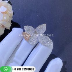 Pasquale bruni giardini segreti flower ring with diamonds 18k rose gold and white gold custom jewelry (4)