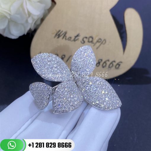 Pasquale bruni giardini segreti ring five leaves medium flower ring custom jewelry (3)