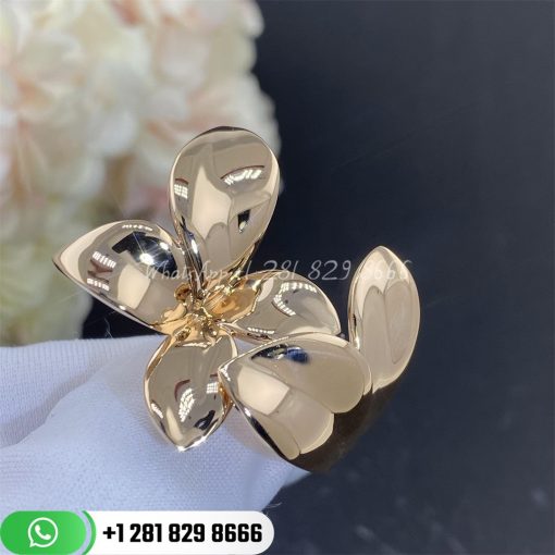 Pasquale bruni giardini segreti five leaves flower ring in 18k rose gold custom jewelry coral (1)