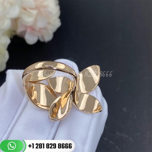 Pasquale bruni giardini segreti five leaves flower ring in 18k rose gold custom jewelry coral (3)